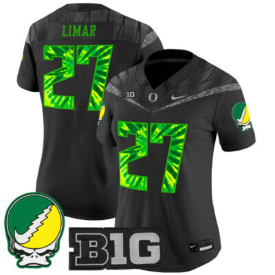 Women's Oregon Ducks 2025 Grateful Ducks Vapor Limited Jersey - Black / Jayden Limar