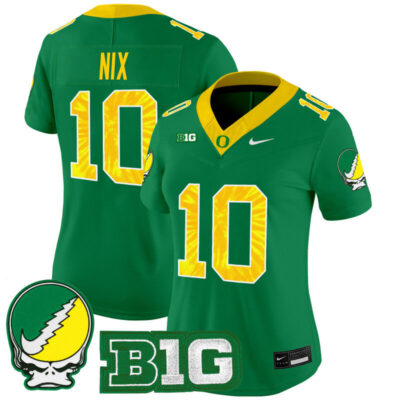 Women's Oregon Ducks 2025 Grateful Ducks Vapor Limited Jersey - Green / Bo Nix