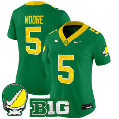 Women's Oregon Ducks 2025 Grateful Ducks Vapor Limited Jersey - Green / Dante Moore