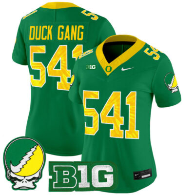 Women's Oregon Ducks 2025 Grateful Ducks Vapor Limited Jersey - Green / Duck Gang 541