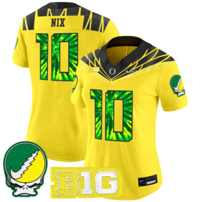 Women's Oregon Ducks 2025 Grateful Ducks Vapor Limited Jersey - Yellow / Bo Nix