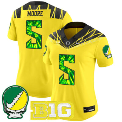 Women's Oregon Ducks 2025 Grateful Ducks Vapor Limited Jersey - Yellow / Dante Moore
