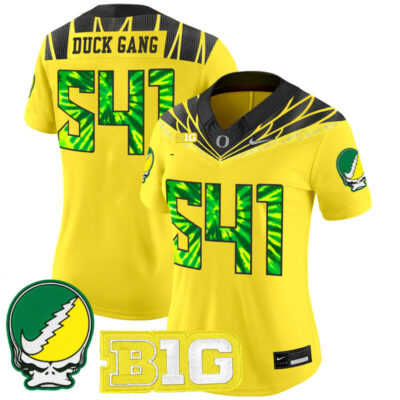 Women's Oregon Ducks 2025 Grateful Ducks Vapor Limited Jersey - Yellow / Duck Gang 541