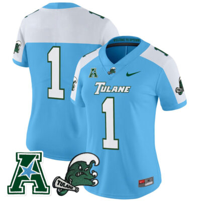 Women's Tulane Green Wave 2025 Vapor Limited Jersey - Blue Alternate #1 Team