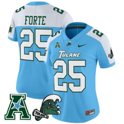 Women's Tulane Green Wave 2025 Vapor Limited Jersey - Blue Alternate Matt Forte
