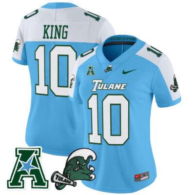 Women's Tulane Green Wave 2025 Vapor Limited Jersey - Blue Alternate Shaun King