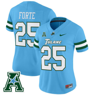 Women's Tulane Green Wave 2025 Vapor Limited Jersey - Blue Matt Forte