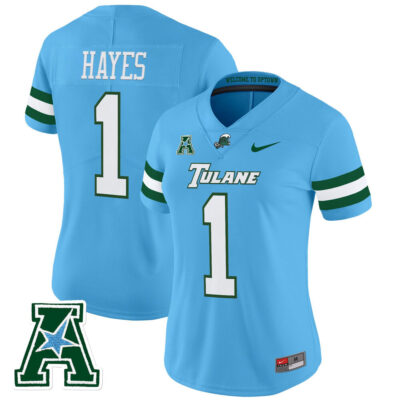 Women's Tulane Green Wave 2025 Vapor Limited Jersey - Blue Omari Hayes