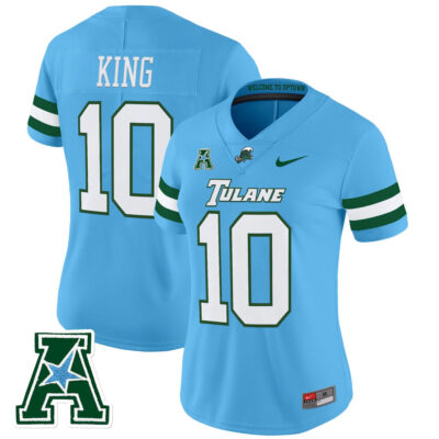 Women's Tulane Green Wave 2025 Vapor Limited Jersey - Blue Shaun King
