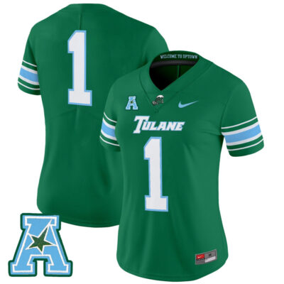 Women's Tulane Green Wave 2025 Vapor Limited Jersey - Green #1 Team