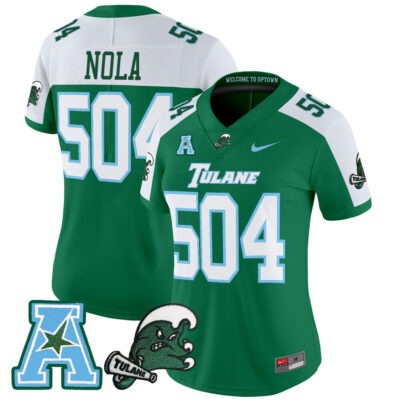 Women's Tulane Green Wave 2025 Vapor Limited Jersey - Green Alternate NOLA 504