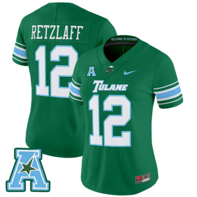 Women's Tulane Green Wave 2025 Vapor Limited Jersey - Green Jake Retzlaff