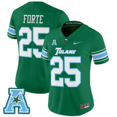 Women's Tulane Green Wave 2025 Vapor Limited Jersey - Green Matt Forte