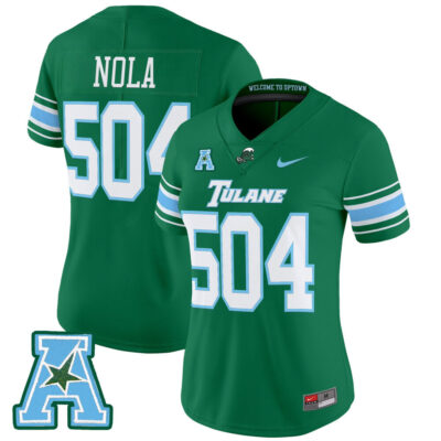 Women's Tulane Green Wave 2025 Vapor Limited Jersey - Green NOLA 504