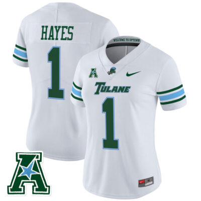 Women's Tulane Green Wave 2025 Vapor Limited Jersey - White Omari Hayes