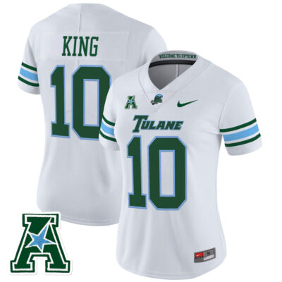 Women's Tulane Green Wave 2025 Vapor Limited Jersey - White Shaun King