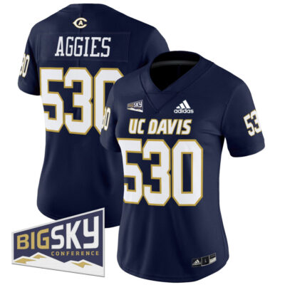 Women's UC Davis Aggies 2025 'Lake Tahoe Patch' Vapor Limited Jersey - Navy Aggies 530