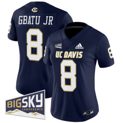 Women's UC Davis Aggies 2025 'Lake Tahoe Patch' Vapor Limited Jersey - Navy Samuel Gbatu Jr.