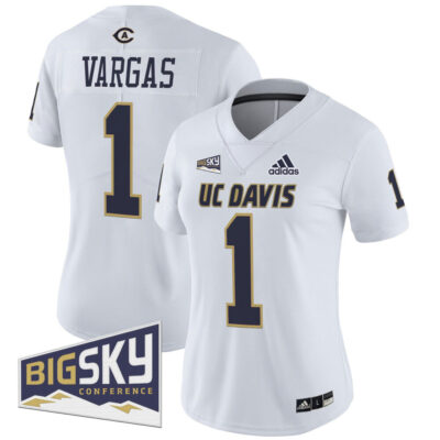 Women's UC Davis Aggies 2025 'Lake Tahoe Patch' Vapor Limited Jersey - White Carter Vargas