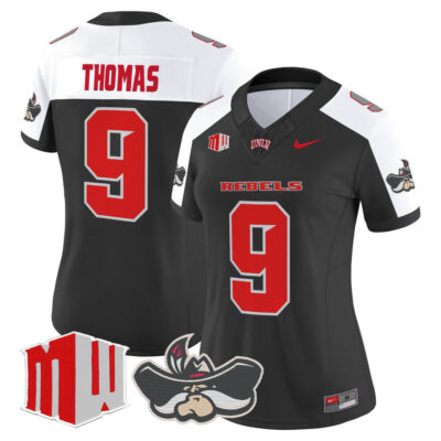 Women's UNLV Rebels 2025 Vapor Limited Jersey - Black Alternate Jai'Den Thomas