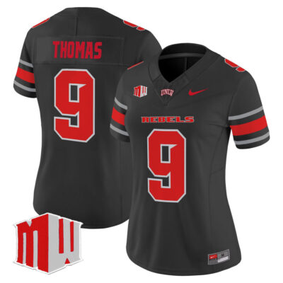 Women's UNLV Rebels 2025 Vapor Limited Jersey - Black Jai'Den Thomas