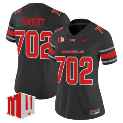 Women's UNLV Rebels 2025 Vapor Limited Jersey - Black Sin City 702