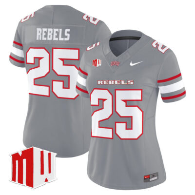 Women's UNLV Rebels 2025 Vapor Limited Jersey - Gray #25 Rebels