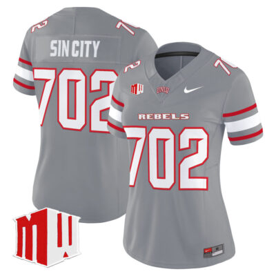 Women's UNLV Rebels 2025 Vapor Limited Jersey - Gray Sin City 702
