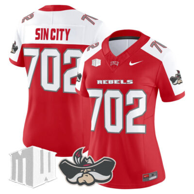 Women's UNLV Rebels 2025 Vapor Limited Jersey - Red Alternate Sin City 702
