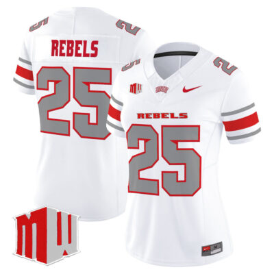 Women's UNLV Rebels 2025 Vapor Limited Jersey - White #25 Rebels