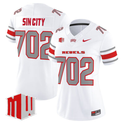 Women's UNLV Rebels 2025 Vapor Limited Jersey - White Sin City 702
