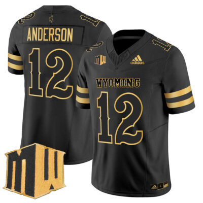 Wyoming Cowboys 2025 Gold Vapor Limited Jersey - Black Gold Kaden Anderson