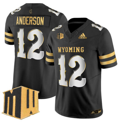 Wyoming Cowboys 2025 Gold Vapor Limited Jersey - Black Limited Kaden Anderson
