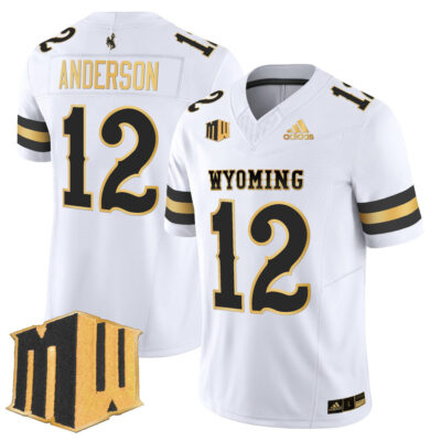 Wyoming Cowboys 2025 Gold Vapor Limited Jersey - White Gold Kaden Anderson