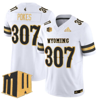 Wyoming Cowboys 2025 Gold Vapor Limited Jersey - White Gold Pokes307