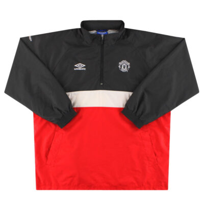 1998-00 Manchester United 1/4 Zip Hooded Drill Top