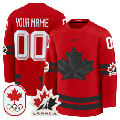2026 Canada Olympic Premium Custom Hockey Jersey - Red