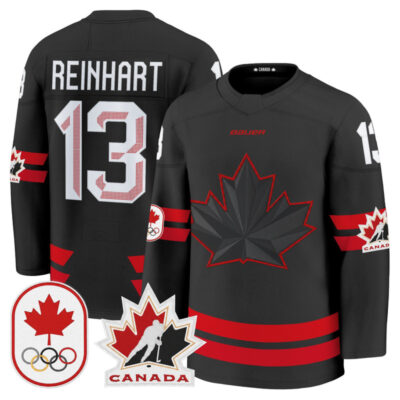 2026 Canada Olympic Premium Hockey Jersey - Black / Sam Reinhart