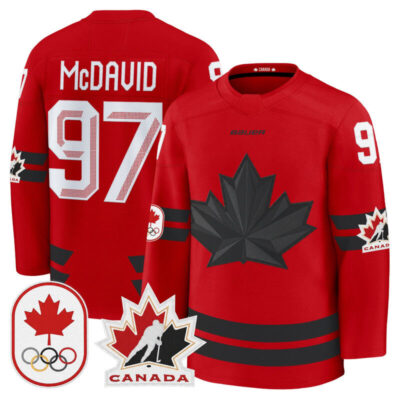 2026 Canada Olympic Premium Hockey Jersey - Red / Connor McDavid