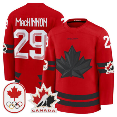 2026 Canada Olympic Premium Hockey Jersey - Red / Nathan MacKinnon