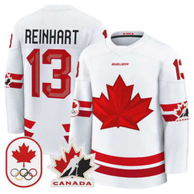 2026 Canada Olympic Premium Hockey Jersey - White / Sam Reinhart