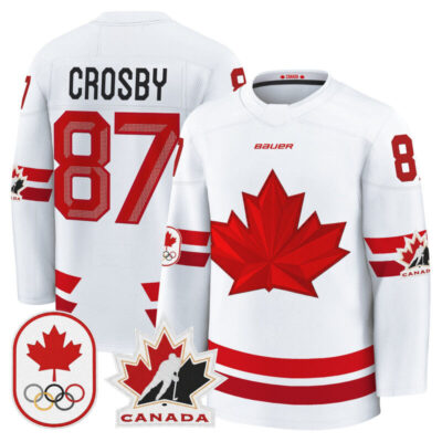 2026 Canada Olympic Premium Hockey Jersey - White / Sidney Crosby