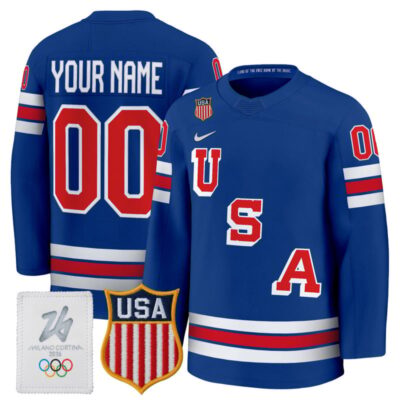 2026 USA Olympic Premium Custom Hockey Jersey - Royal