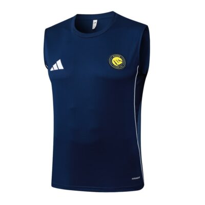 Alternative view of Al Nassr 2025/2026 Dark Blue Jersey Tank Top and Shorts Soccer Training Suit