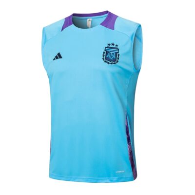 Alternative view of Argentina 2024 2025 Sky Blue Short Jersey Tank Top Soccer Training Suit