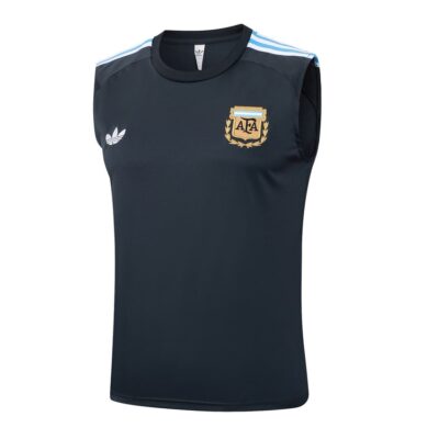 Alternative view of Argentina 2025 2026 Dark Blue Jersey Tank Top Shorts Soccer Training Suit