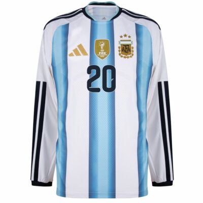 Argentina Home Jersey 2026-2027 Mac Allister Long Sleeve - Image 3