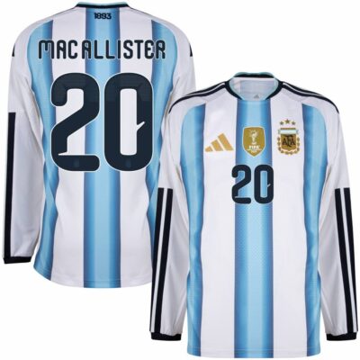 Argentina Home Jersey 2026-2027 Mac Allister Long Sleeve