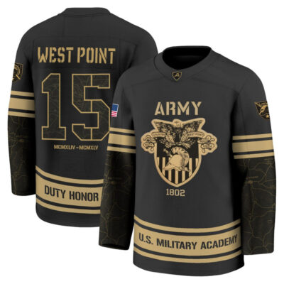 Army Black Knights Battle of the Bulge Hockey Jersey - Black