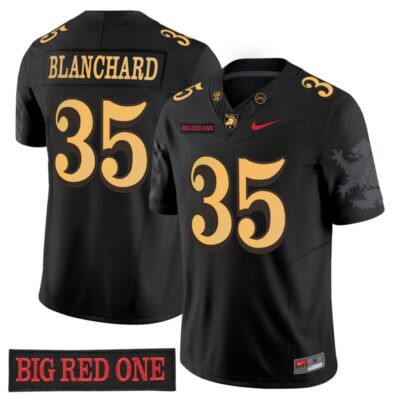 Army Black Knights 'Big Red One Edition' Vapor Jersey - Stitched Numbers/Patches - Black Lion Graphic Sleeves - Doc Blanchard